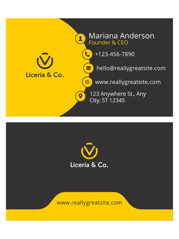 our business card