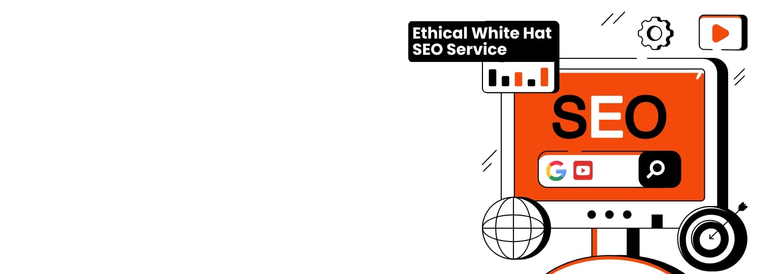 Ethical white hat SEO illustration